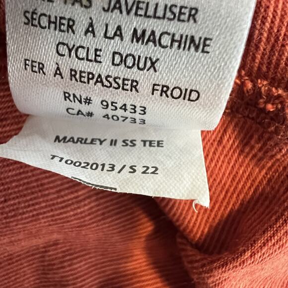 Toad Co Top Womens Large Orange Marley II SS Tee Organic Cotton Minimal Casual - Picture 11 of 12